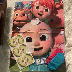 COCOMELON: Stick the (hair) curl on JJ. game. Like: pin the tail on the donkey!